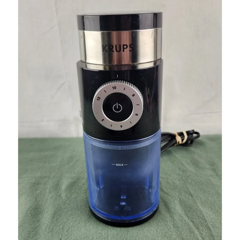 KRUPS GX5000 Professional Electric Coffee Burr Grinder - Black